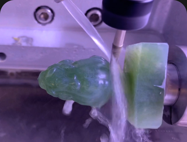 電腦玉石雕刻機(jī)刀路編程-料子擺正操作教程