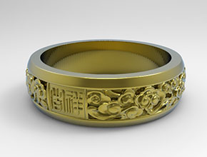 祥云吉祥手鐲戒子電腦雕刻機模型圖紙_享刻數(shù)控