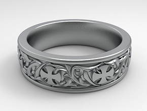 洋花戒指首飾電腦雕刻模型圖紙_享刻數(shù)控雕刻機