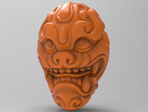 獸頭珠子玉石珠子電腦精雕圖_玉石雕刻機(jī)廠家