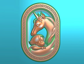 獨(dú)角獸精雕圖紙_五軸雕刻機(jī)廠家