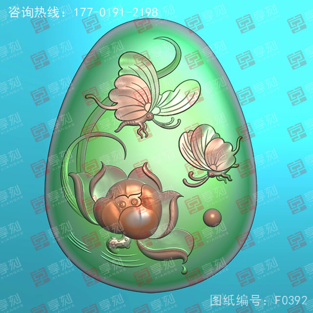荷花吊墜玉石精雕機圖紙_五軸雕刻機廠家