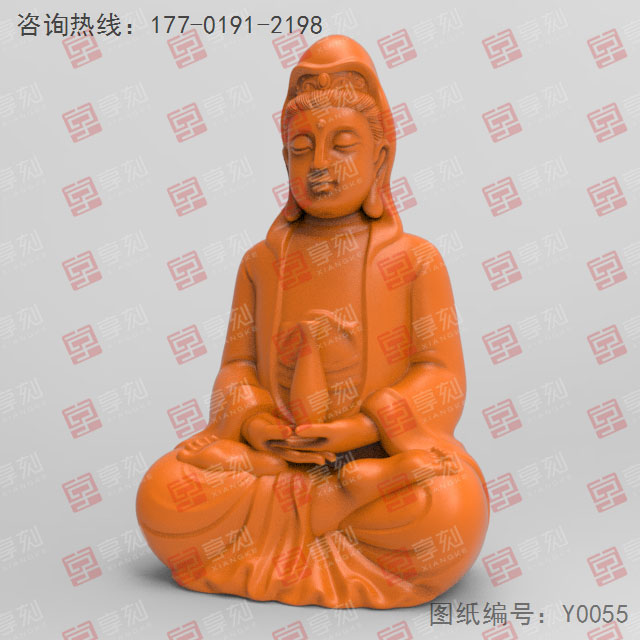 立體觀音菩薩模型精雕圖紙_五軸雕刻機廠家