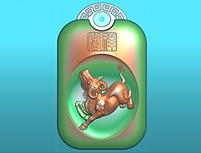 十二生肖?；丶y掛件電腦精雕圖_享刻玉石