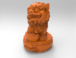 玉寶獅子擺件3d模型stl電腦精雕圖_享刻五